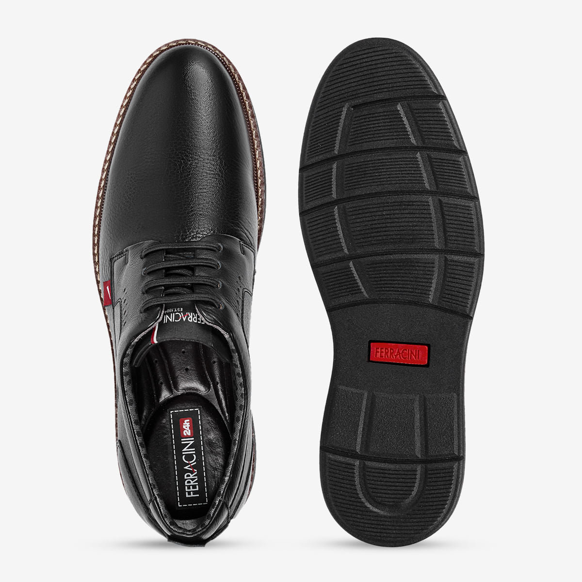 Sapato Ferracini Masculino Preto Kingston