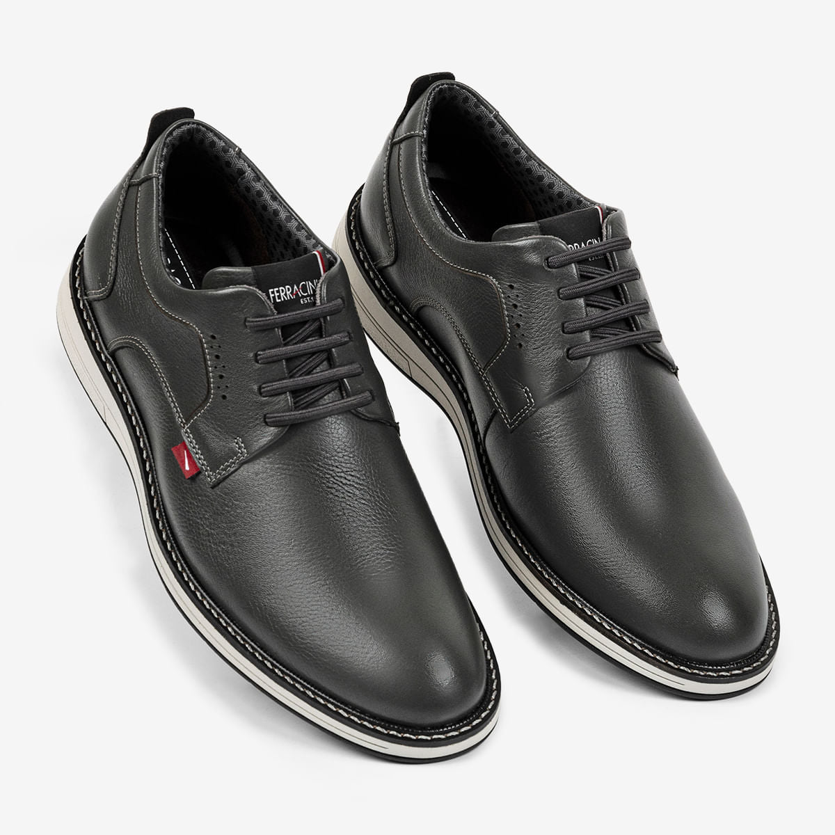 Sapato Ferracini Masculino Chumbo Kingston