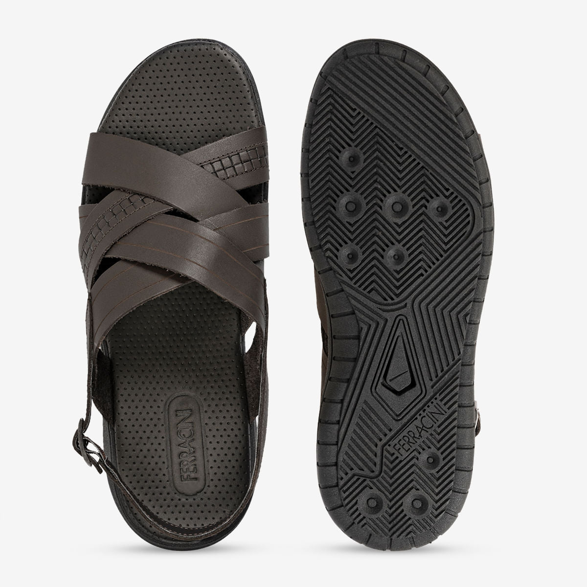 Sandália Ferracini Masculina Café Claro Lancer