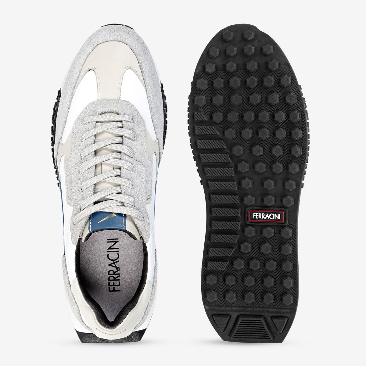 Sneaker Ferracini Masculino Cinza Claro Racer