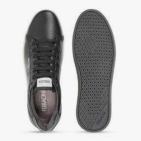 Tênis Masculino de Couro Preto Clint